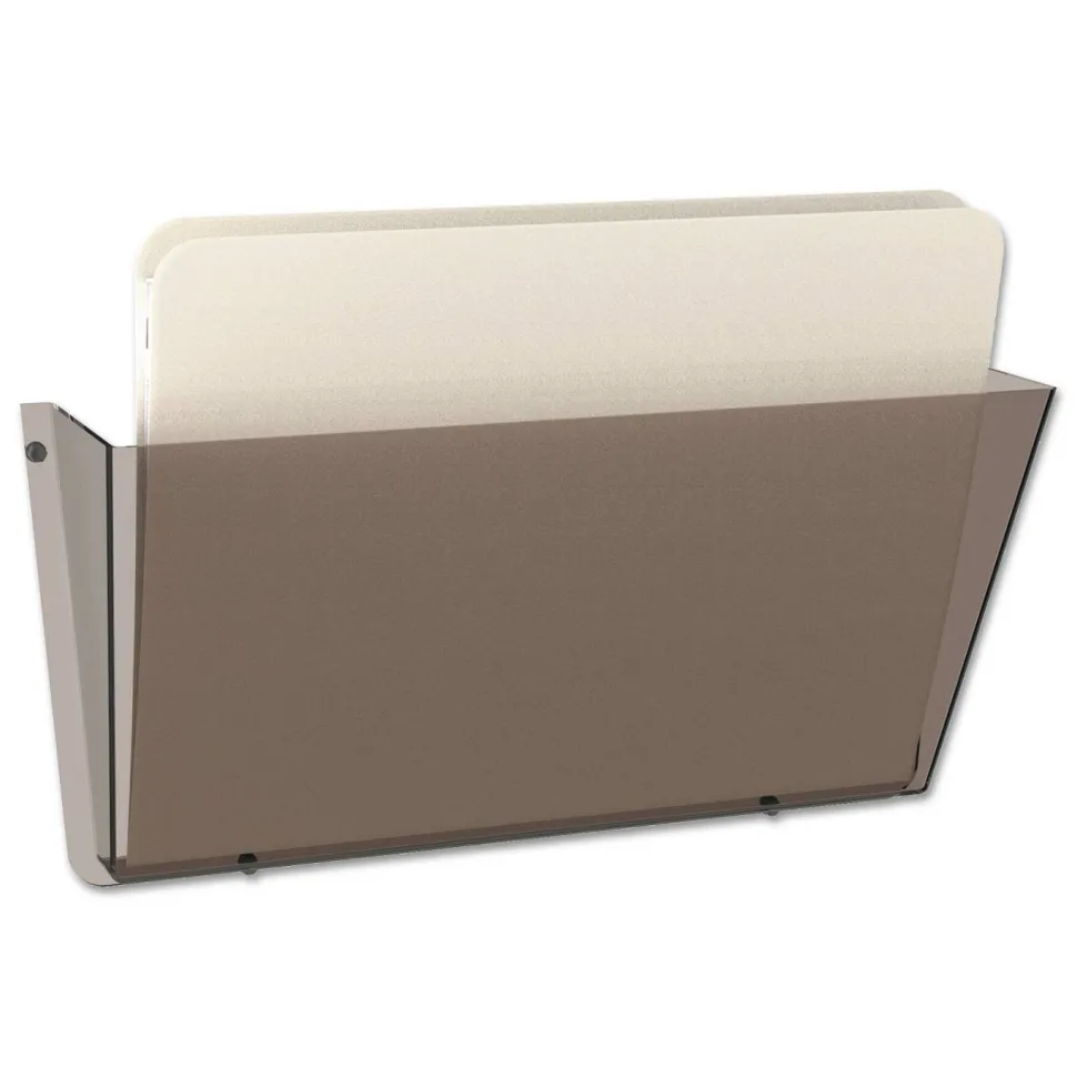 Deflecto Unbreakable DocuPocket, 1 Compartment(s), 6.50"H x 14.50"W x 3"D, Unbreakable, Smoke, Plastic