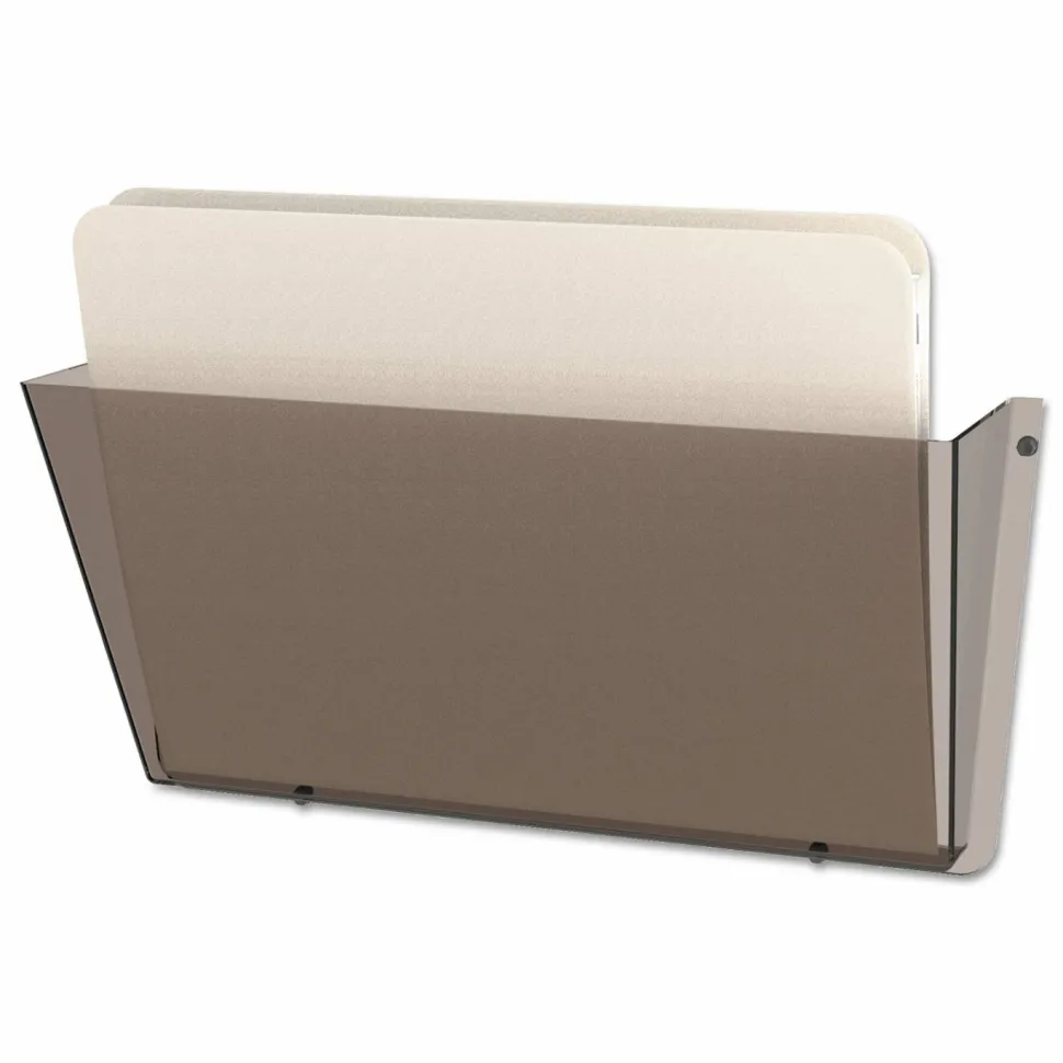 Deflecto Unbreakable DocuPocket, 1 Compartment(s), 6.50"H x 14.50"W x 3"D, Unbreakable, Smoke, Plastic