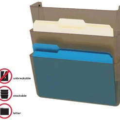 Deflecto Unbreakable Linking DocuPocket 3-Pocket Wall File, 7