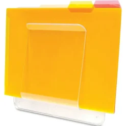 Deflecto Wall Mount File And Chart Holder, 1 Compartment, 10" x 2" x 10 1/2", Clear