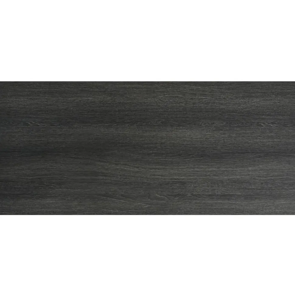 DeJori 59"W L-Shape Corner Desk With Hutch, Charcoal