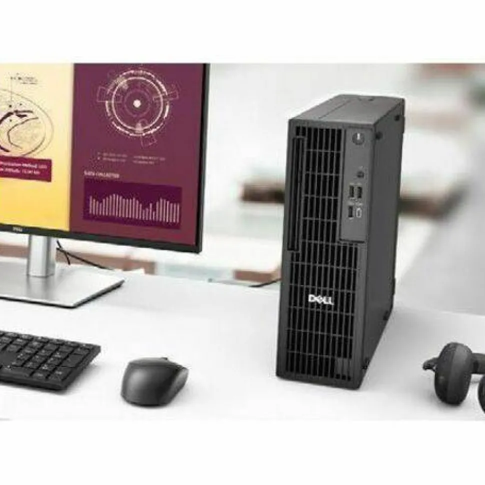 Dell Pro QCS1250 Desktop Computer - Intel Core Ultra 5 235 - vPro Technology - 16 GB - 256 GB SSD - Slim PC - Standard Black
