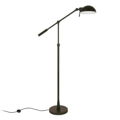 Dexter Height Adjustable/Tilting Floor Lamp with Metal Shade in Blackened Bronze/Blackened Bronze