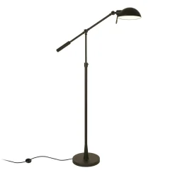 Dexter Height Adjustable/Tilting Floor Lamp with Metal Shade in Blackened Bronze/Blackened Bronze