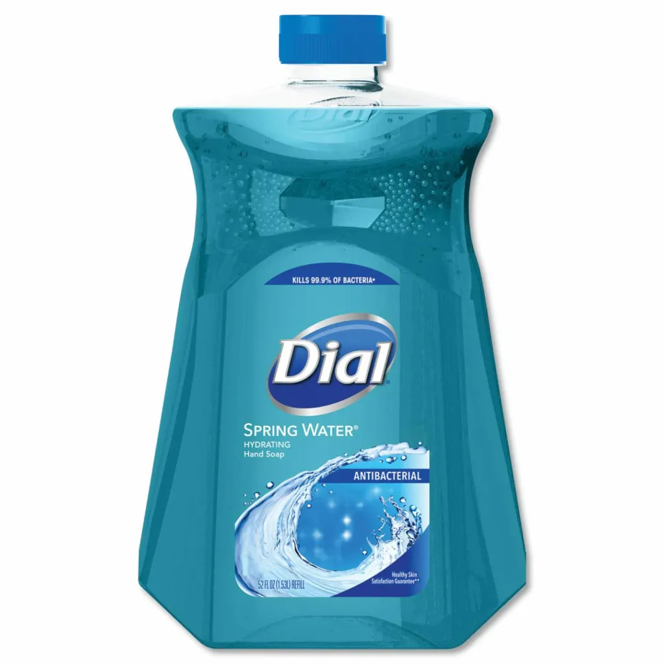 Dial Antibacterial Liquid Hand Soap, Spring Water, 52 oz Bottle