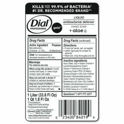 Dial Original Gold Antimicrobial Soap Refill - 33.8 fl oz (1000 mL) - Kill Germs - Skin, Hand - Orange - 8 / Carton