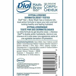 Dial Peach Scent Body And Hair Shampoo, 1 Gallon, Case Of 4 Bottles