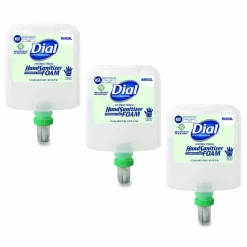 Dial Professional Antibacterial Foaming Hand Sanitizer Refill for Dial 1700 V Dispenser, 1.2 L, Fragrance Free, 3/Carton
