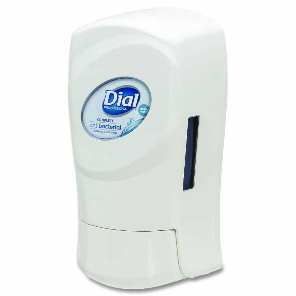 Dial Professional FIT Universal Manual Dispenser, 1.2 L, 4 x 5.13 x 10.5, Ivory, 3/Carton