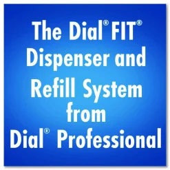 Dial Professional FIT Universal Manual Dispenser, 1.2 L, 4 x 5.13 x 10.5, Ivory, 3/Carton