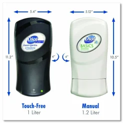 Dial Professional FIT Universal Manual Dispenser, 1.2 L, 4 x 5.13 x 10.5, Ivory, 3/Carton