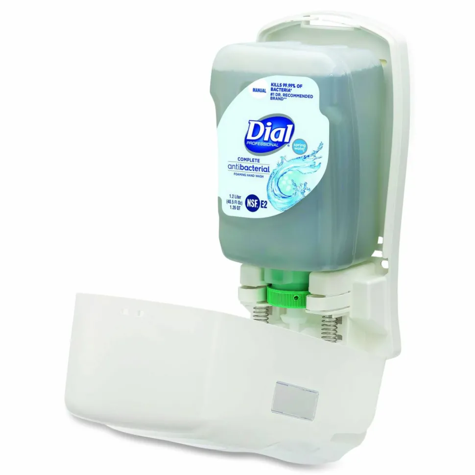 Dial Professional FIT Universal Manual Dispenser, 1.2 L, 4 x 5.13 x 10.5, Ivory, 3/Carton