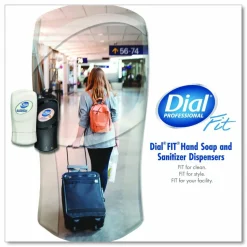 Dial Professional FIT Universal Manual Dispenser, 1.2 L, 4 x 5.13 x 10.5, Ivory, 3/Carton