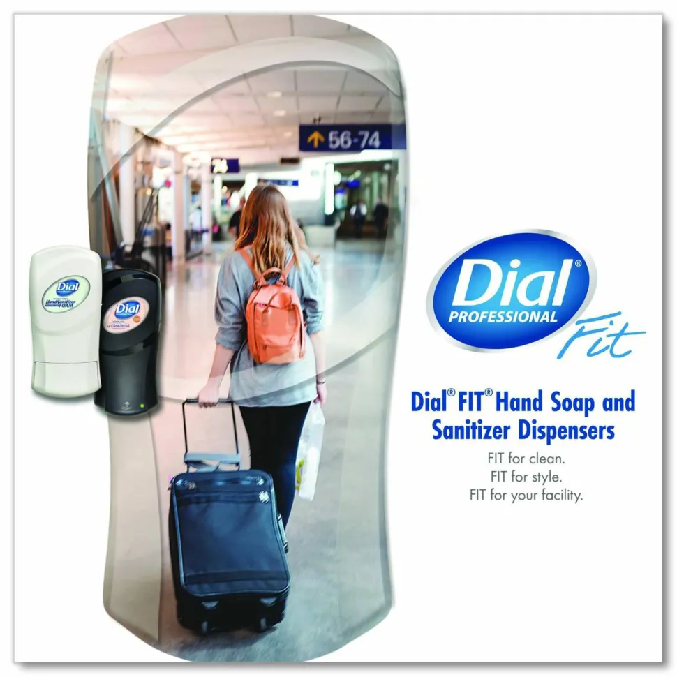 Dial Professional FIT Universal Manual Dispenser, 1.2 L, 4 x 5.13 x 10.5, Ivory, 3/Carton