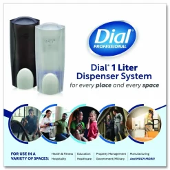 Dial Professional The Dial Dispenser, 1 L, 5.12 x 3.98 x 12.34, Ice, 6/Carton