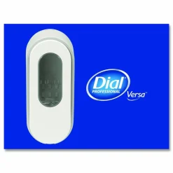 Dial Professional Versa Dispenser for Pouch Refills, 15 oz, 3.75 x 3.38 x 8.75, Light Gray/White, 6/Carton