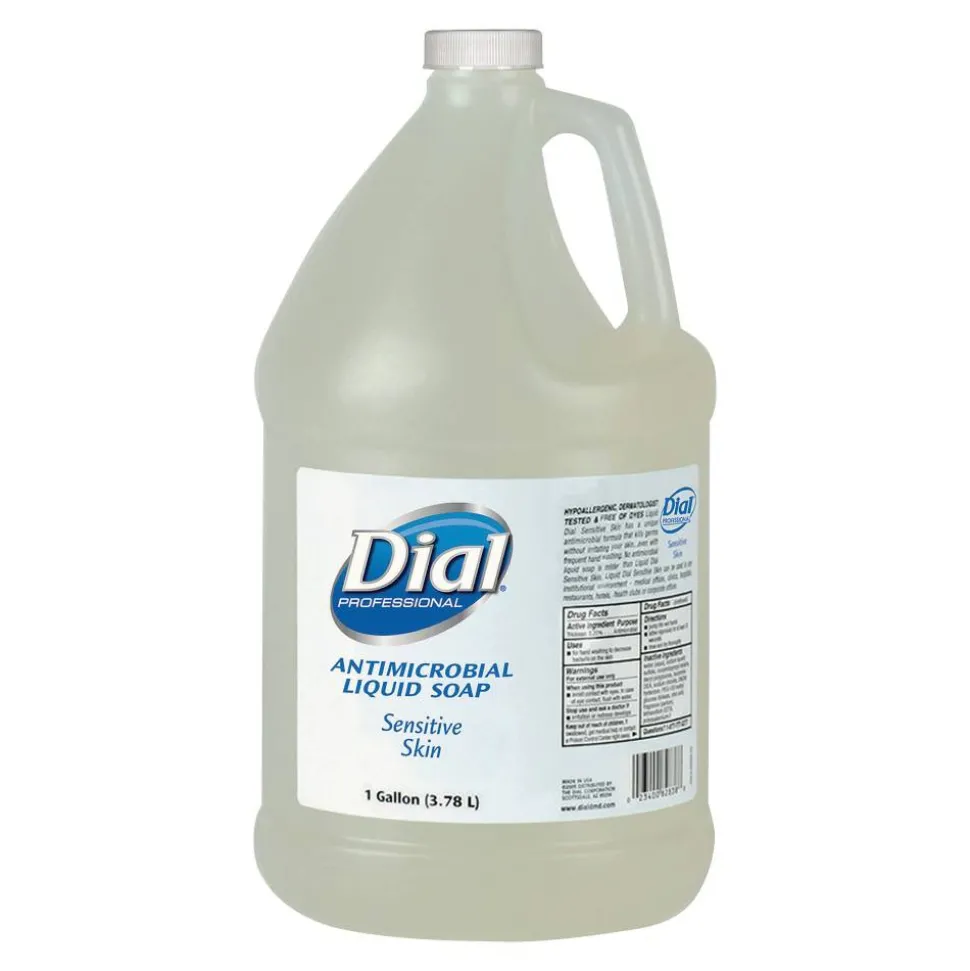 Dial Sensitive Skin Antimicrobial Liquid Soap Refill, 1 Gal.