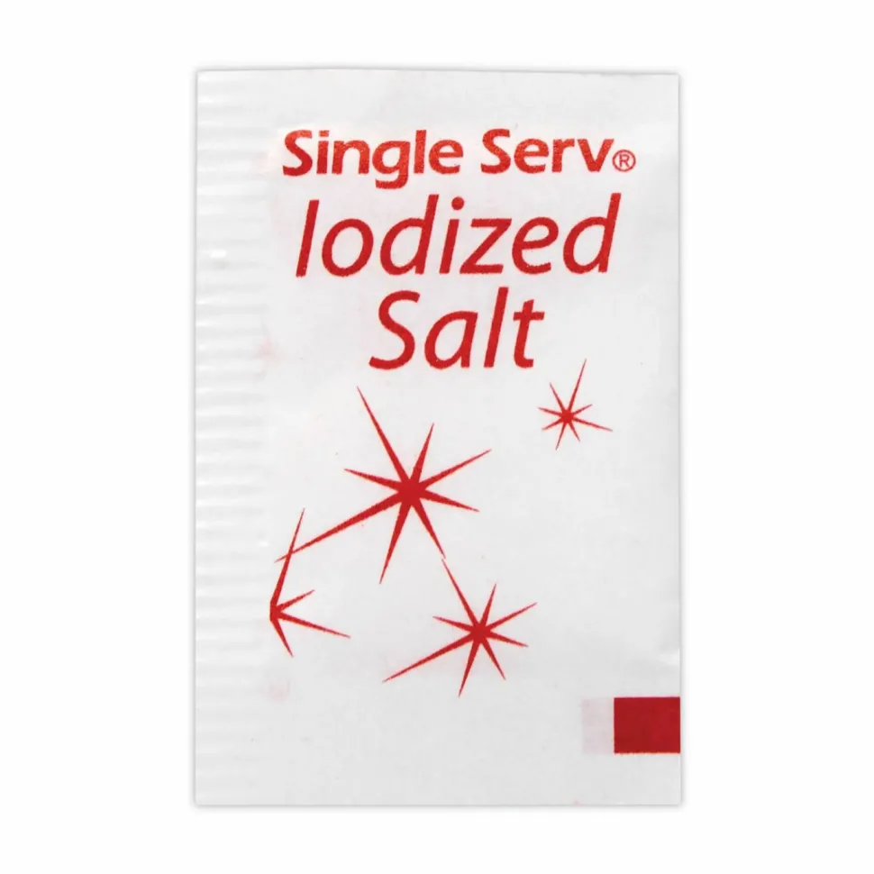 Diamond Crystal Iodized Salt Packet, 0.6 g Packet, 3,000/Carton