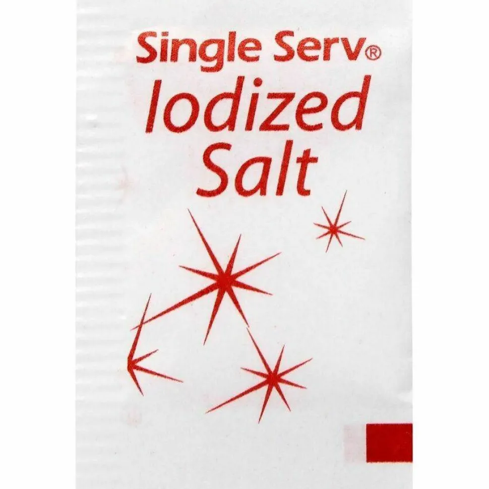 Diamond Crystal Iodized Salt Packet, 0.6 g Packet, 3,000/Carton