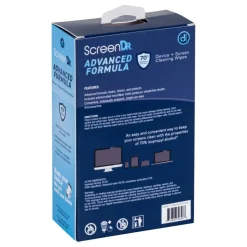 Digital Innovations ScreenDr 70% Alcohol Advanced Formula Device Cleaning Wipes And Microfiber Cloth, Box Of 120 Packets