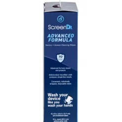 Digital Innovations ScreenDr 70% Alcohol Advanced Formula Device Cleaning Wipes And Microfiber Cloth, Box Of 120 Packets
