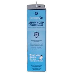 Digital Innovations ScreenDr 70% Alcohol Advanced Formula Device Cleaning Wipes And Microfiber Cloth, Box Of 120 Packets