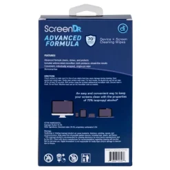Digital Innovations ScreenDr 70% Alcohol Advanced Formula Device Cleaning Wipes And Microfiber Cloth, Box Of 120 Packets