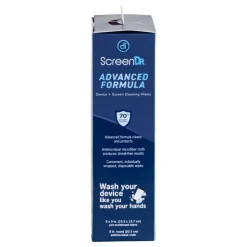 Digital Innovations ScreenDr 70% Alcohol Advanced Formula Device Cleaning Wipes And Microfiber Cloth, Box Of 120 Packets