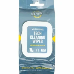 Digital Innovations ScreenDr Device and Screen Cleaning Wipes, 6.88" x 3.9", Unscented, White/Gray, 20/Pack