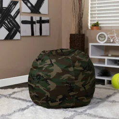 Dillon Small Camouflage Refillable Bean Bag Chair for Kids and Teens