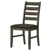 Dining Chair, 38" Height, Dining Room, Kitchen, Set Of 2, Side, Upholstered, Antique Grey, Grey Fabric, Transitional