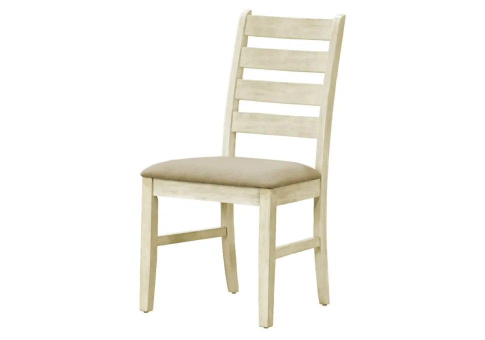 Dining Chair, 38" Height, Dining Room, Kitchen, Set Of 2, Side, Upholstered, Antique White, Beige Linen Look, Transitional