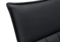 Dining Chair, Set Of 2, Side, Upholstered, Kitchen, Dining Room, Black Leather Look, Chrome Metal, Contemporary, Modern