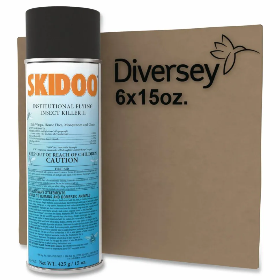 Diversey Skidoo Institutional Flying Insect Killer, 15 oz Aerosol Spray, 6/Carton