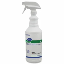 Diversey Alpha-HP Multi-Surface Disinfectant Cleaner Spray Bottle, 32 oz, White, 12/Carton