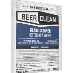Diversey Beer Clean Glass Cleaner, Powder, 0.5 oz. Packet, 100/Carton
