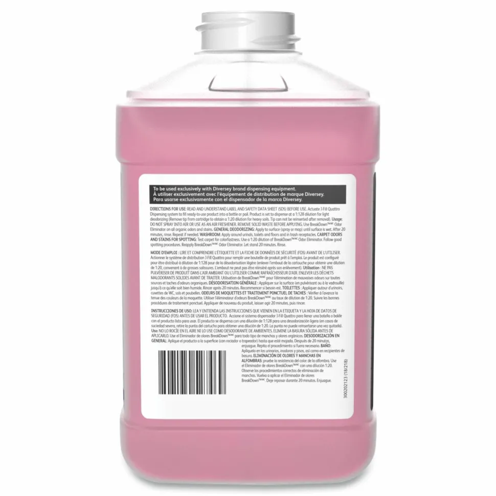 Diversey Breakdown Odor Eliminator, Fresh, 84.5 oz, 2/Carton