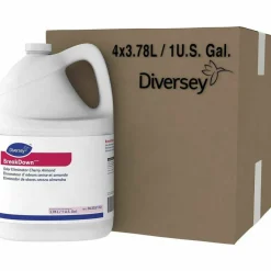 Diversey Breakdown Odor Eliminator, Cherry Almond, Liquid, 1 gal Bottle, 4/Carton