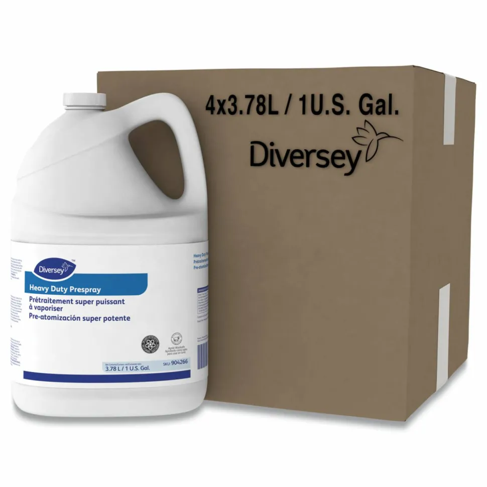 Diversey Carpet Cleanser Heavy-Duty Prespray, Fruity Scent, 1 gal Bottle, 4/Carton