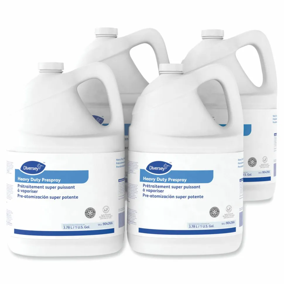 Diversey Carpet Cleanser Heavy-Duty Prespray, Fruity Scent, 1 gal Bottle, 4/Carton