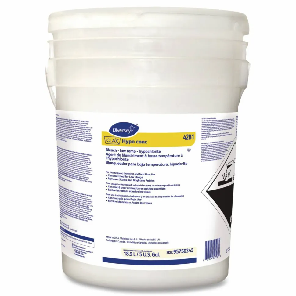 Diversey Clax Hypo Conc, Liquid, 5 gal Pail