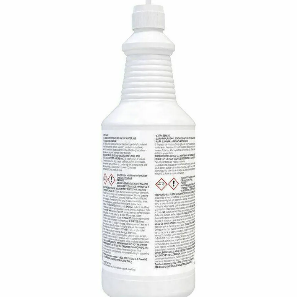 Diversey Crew Clinging Plus Toilet Bowl Cleaner, 32 oz Bottle, 12/Carton