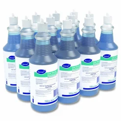 Diversey Crew Neutral Non-Acid Bowl and Bathroom Disinfectant, Fresh Scent, 32 oz Squeeze Bottle, 12/Carton