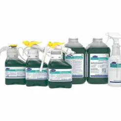 Diversey Crew Restroom Floor and Surface SC Non-Acid Disinfectant Cleaner, Fresh Scent, 1.4 L SmartDose, 2/Carton
