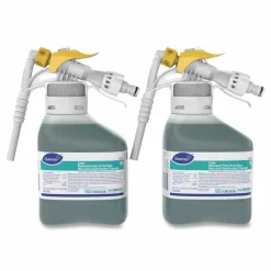 Diversey Crew Restroom Floor/Surface Non-Acid Disinfectant Cleaner, Fresh Scent, 50.7 oz Bottle, 2/Carton