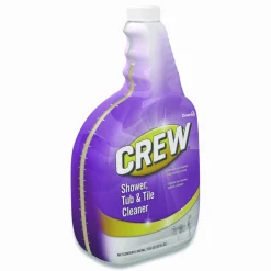 Diversey Crew Shower, Tub and Tile Cleaner, Fresh Clean Scent, Liquid, 32 oz Bottle, 4/Carton