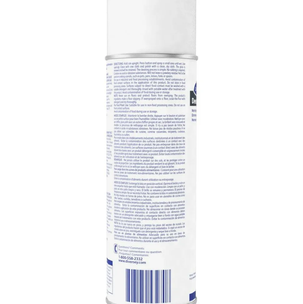 Diversey Deep Gloss Stainless Steel Maintainer, 16 Oz, Carton Of 12 Bottles