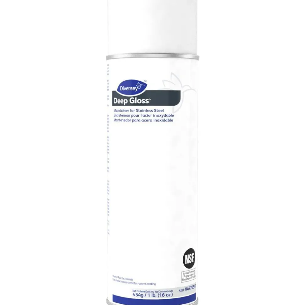 Diversey Deep Gloss Stainless Steel Maintainer, 16 Oz, Carton Of 12 Bottles