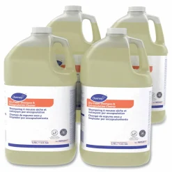 Diversey Dry Foam Shampoo and Encapsulation Cleaner, Floral Scent, Liquid, 1 gal, 4/Carton