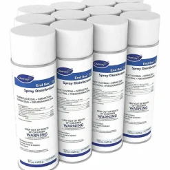Diversey End Bac II Spray Disinfectant, Fresh Scent, 15 oz Aerosol Spray, 12/Carton